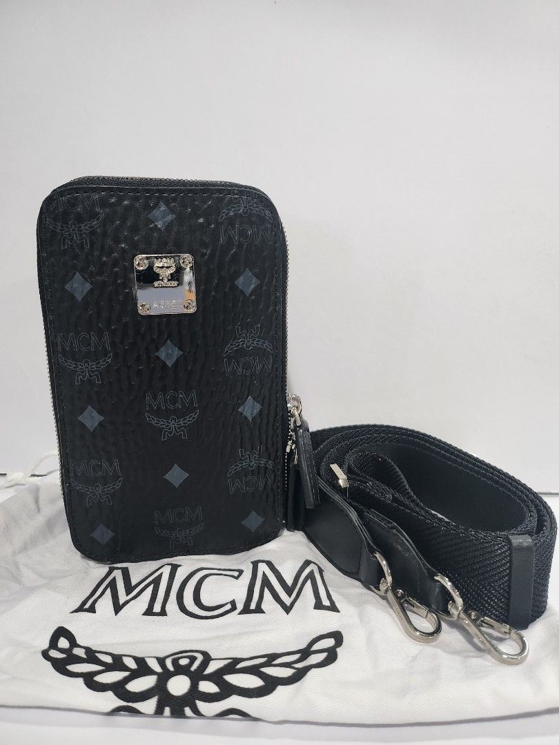 Mcm visetos tech sales crossbody mini black