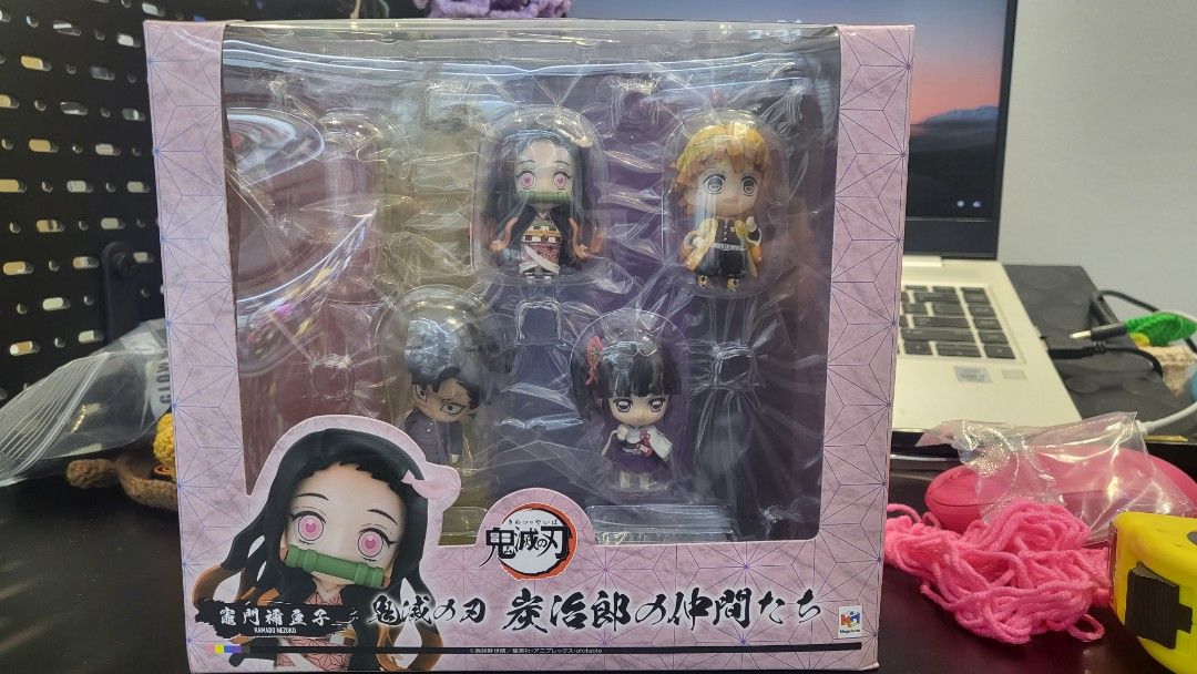 Megahouse - Tanjiro with nakama demon slayer mini figure nezuko zenitu kanao genya (Category: Designer & Blind Box Toys) located in Singapore. Submitted by claudine.crochet (Listing ID 1265410753, Image 1). Description: took out inosuke only, rest of the items are brand new and never taken out of the box rrp: $80+ self collect at my blk or +$3 for delivery.
