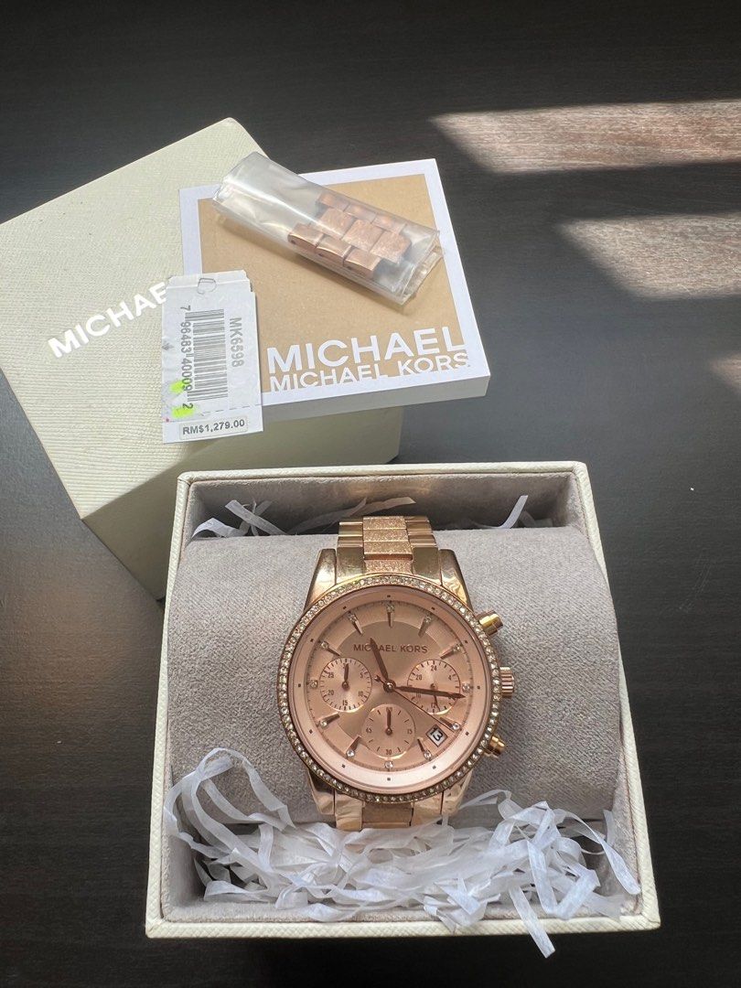 Women's Michael Kors Ritz Tricolor Chronograph Watch MK5642 - YouTube