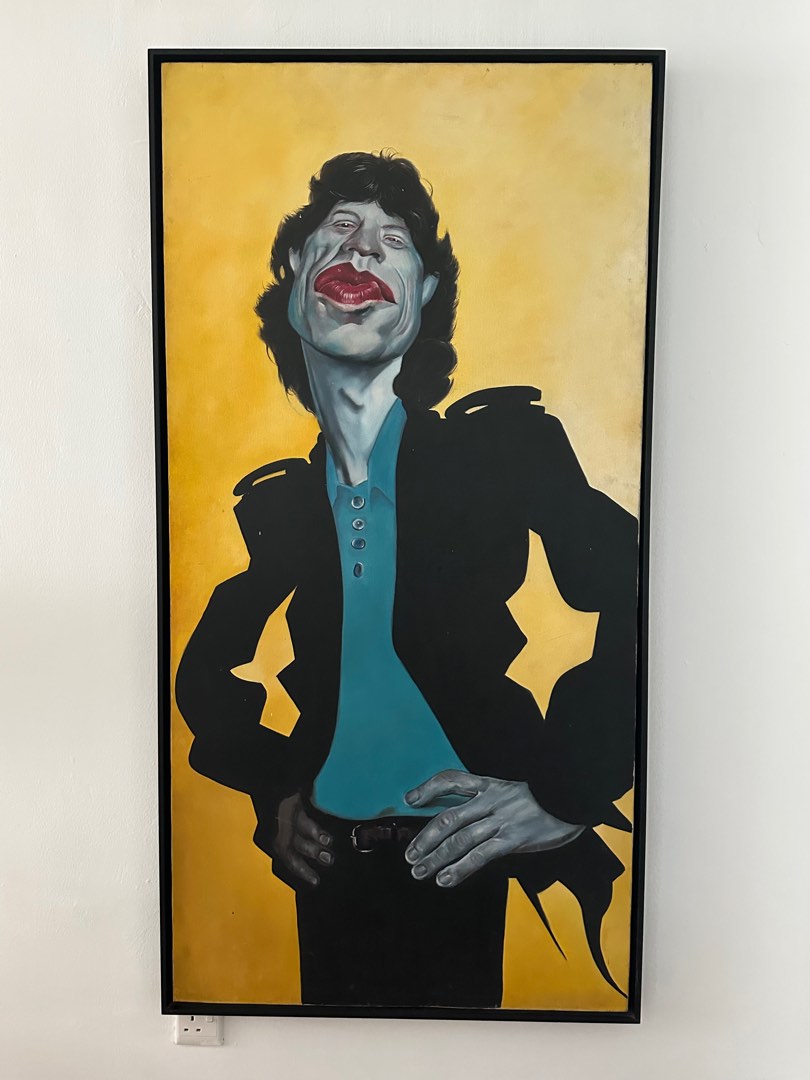 Mick Jagger Portrait Oil Painting 164 x 83, Hobbies & Toys