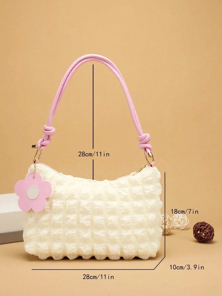 Pink online ruched bag