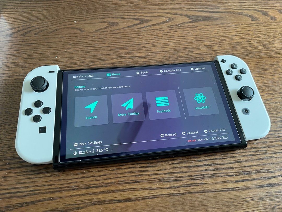 Modded nintendo switch oled video gaming video game consoles