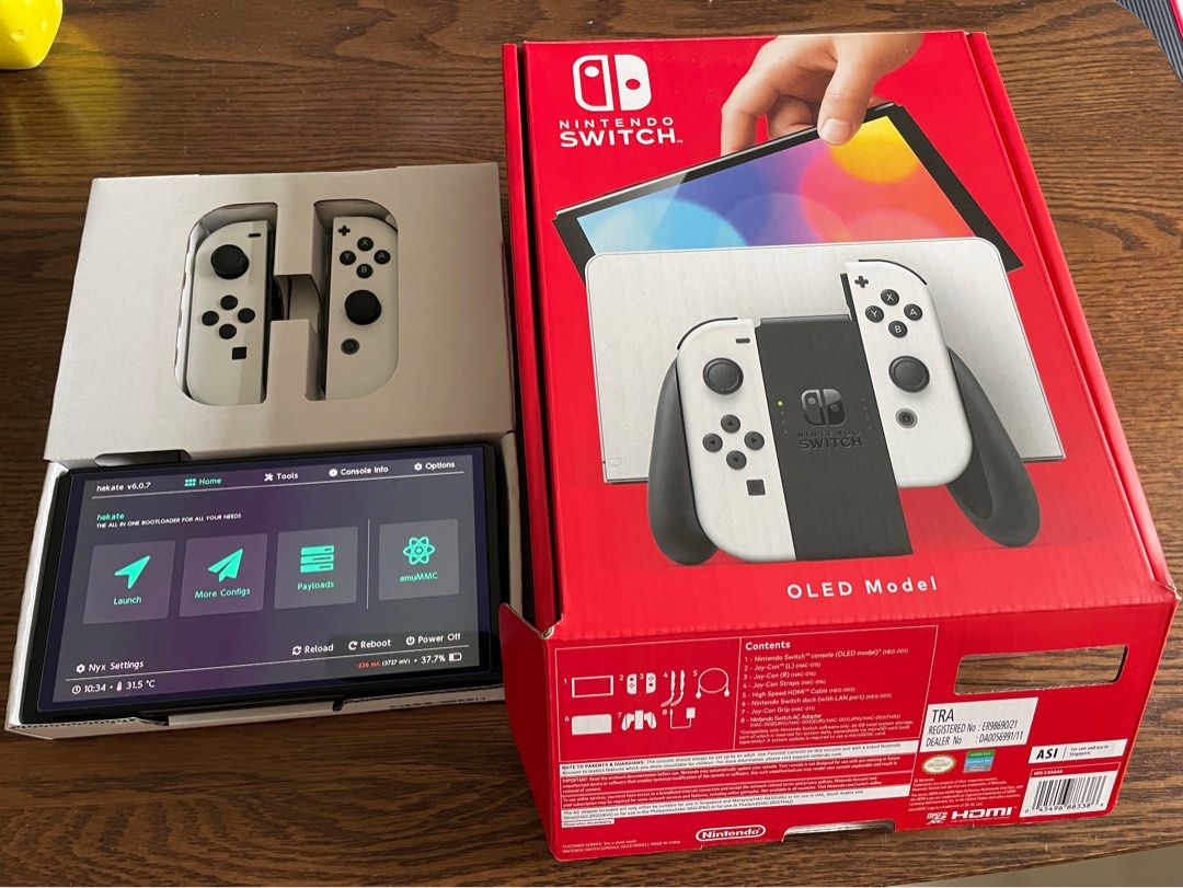 Modded nintendo switch oled video gaming video game consoles