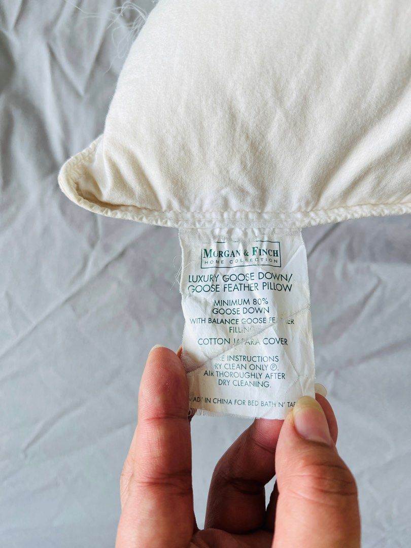 & Finch Luxury 80 Goose Down Pillows, Furniture & Home Living