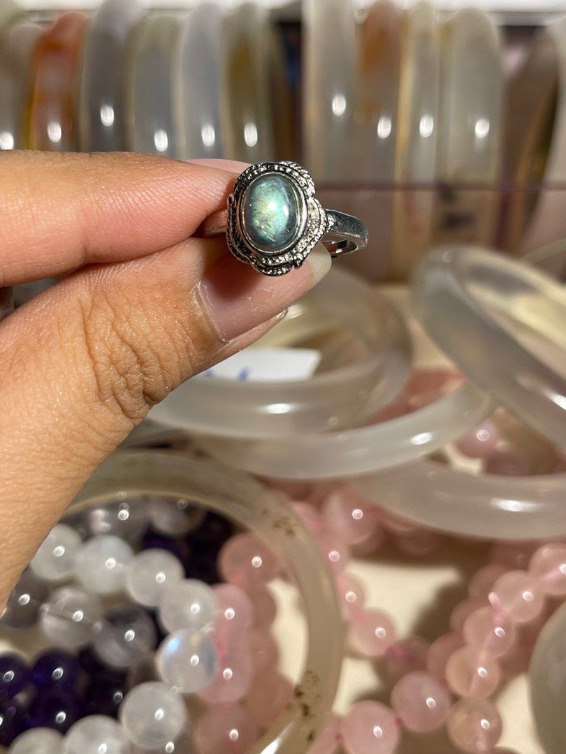 Natural shop labradorite ring