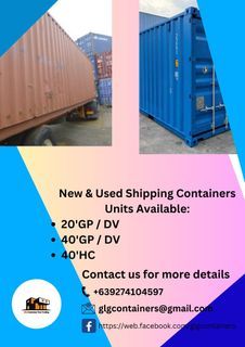 NEW & USED CONTAINER VAN / SHIPPING CONTINERS