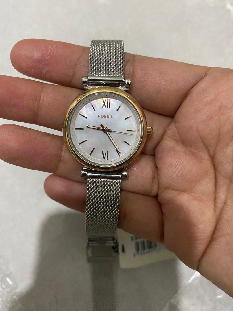 Fossil carlie mini 2025 silver