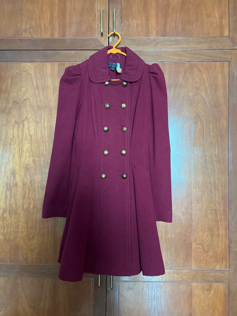 Purple coat sales new look