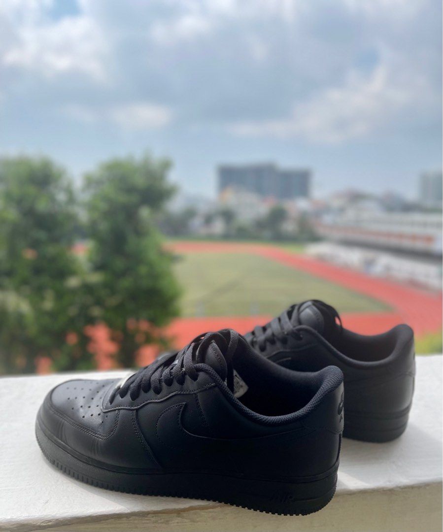 NIKE AIR FORCE 1 07 BLACK NOIR Men s Fashion Footwear