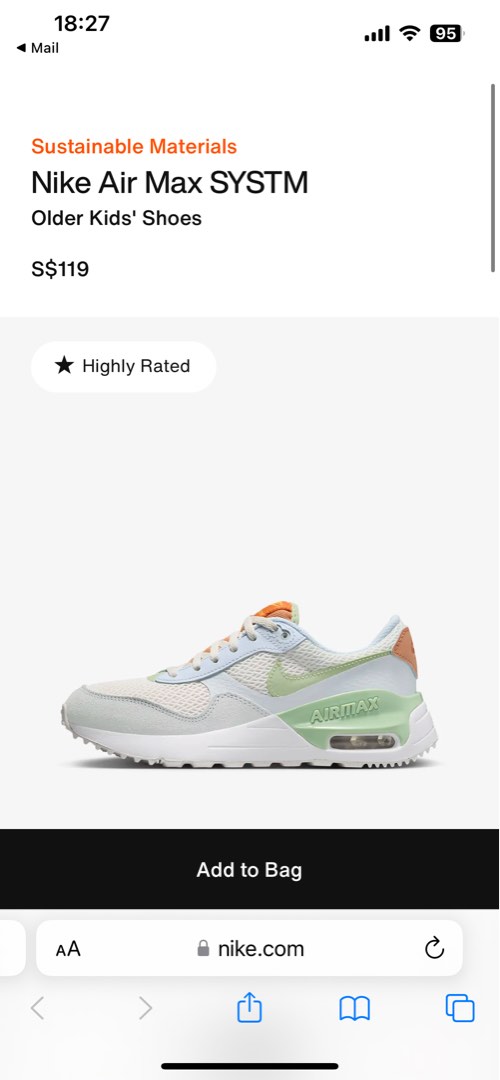 Nike air sales max 18 27