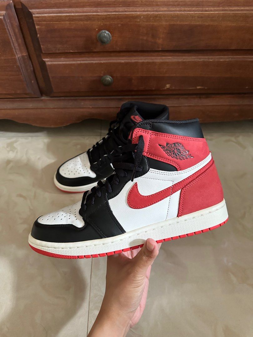 Jordan 1 track 2024 red on feet