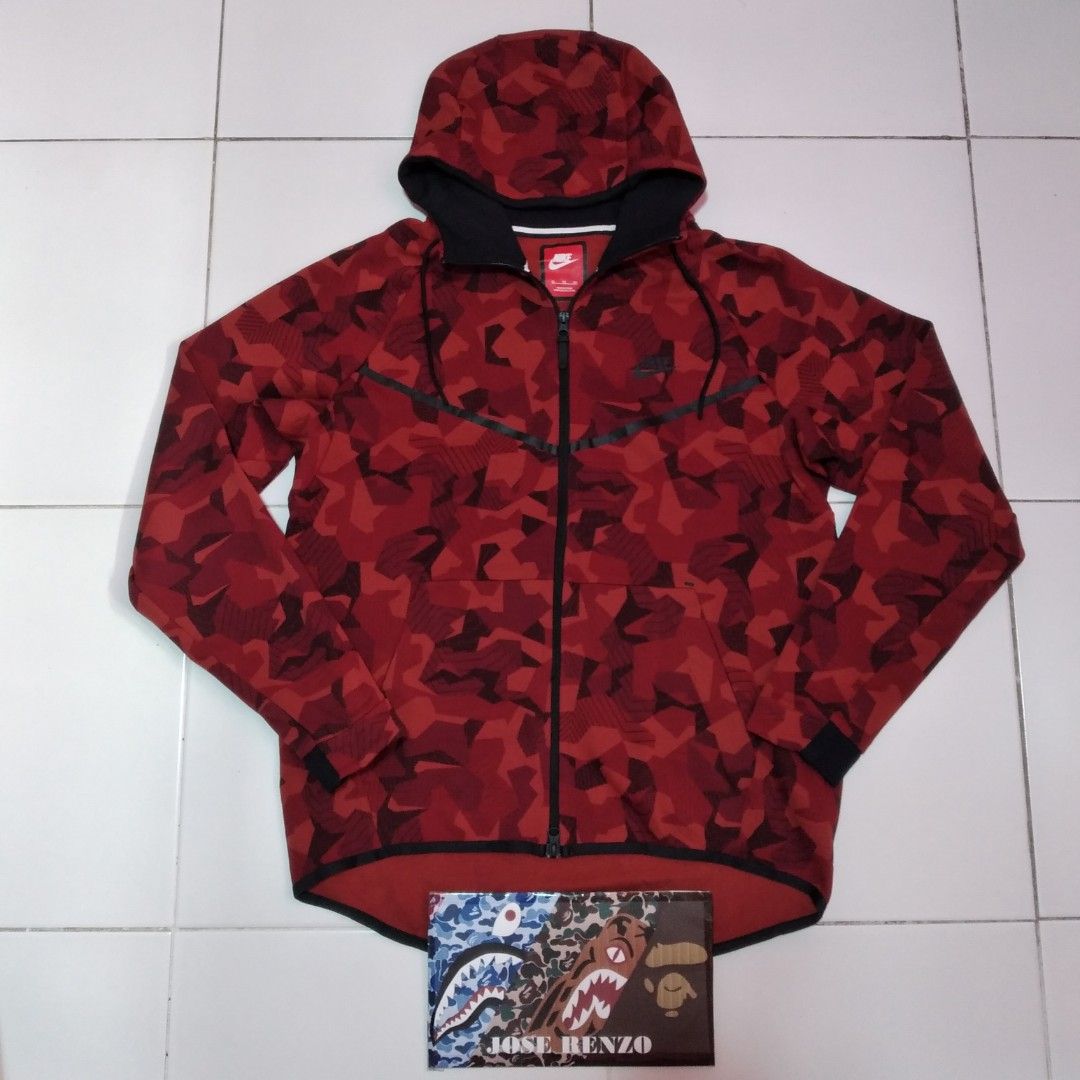 Nike Techfleece Red Camo Hoodie