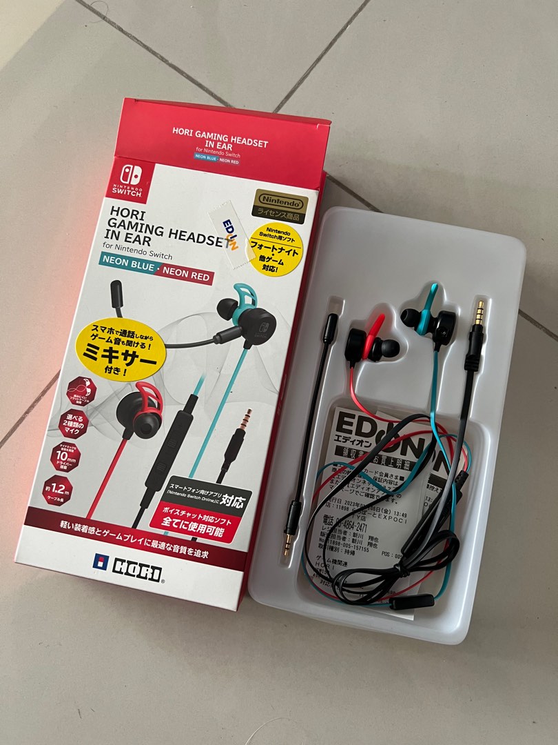 Nintendo Switch Hori Gaming Headset In Ear Audio Headphones