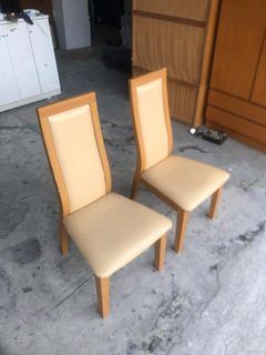 NITORI high back wooden dining chairs