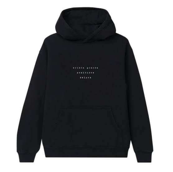 Official Ariana Grande Positions Deluxe Warped Hoodie Black Women s Fashion Coats Jackets and Outerwear on Carousell