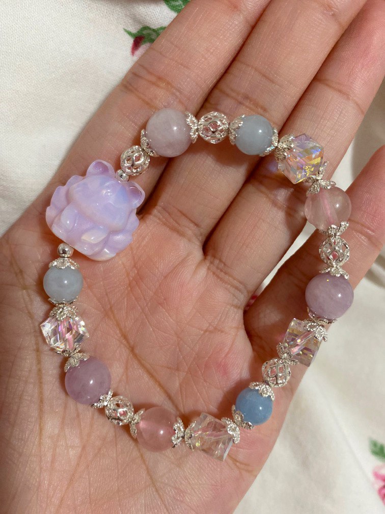 Iridescent crystal bracelet store