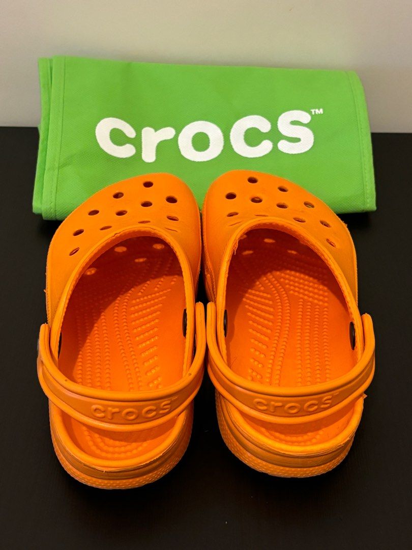 Orange Crocs Classic Clogs Made in USA Women s Fashion