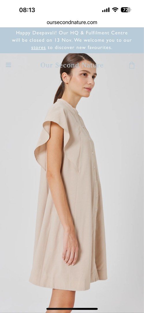 Rayon Flutter Sleeve Shift Dress - Our Second Nature