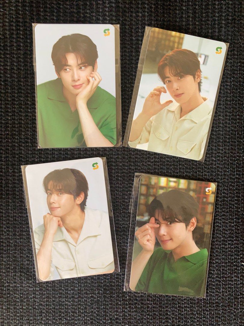 1 SET (all 4) Photocard Cha Eun Woo x Subway, Hobbies & Toys ...