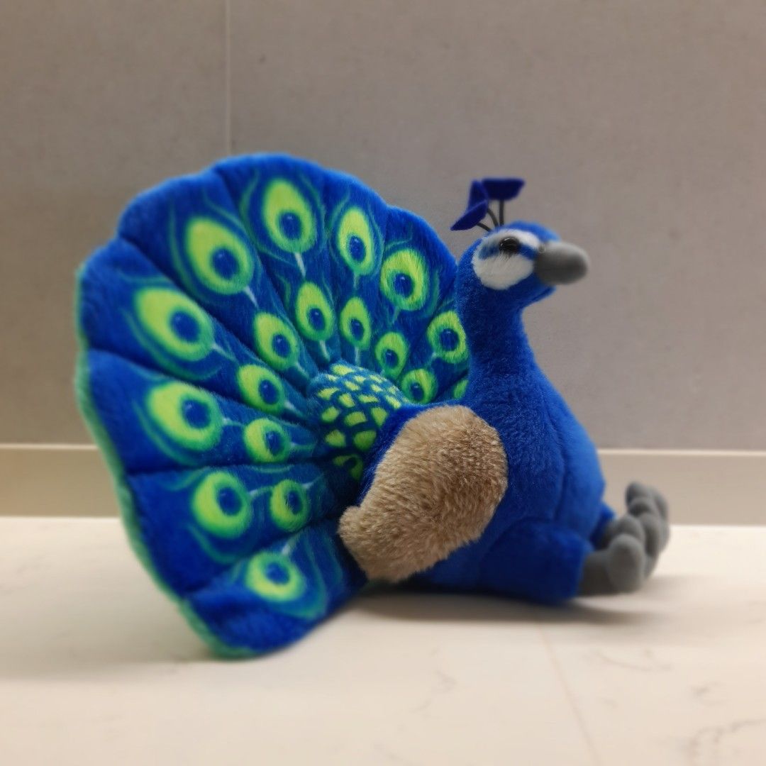 Peacock Soft Toy (11" / 28cm), Hobbies & Toys, Toys & Games on Carousell