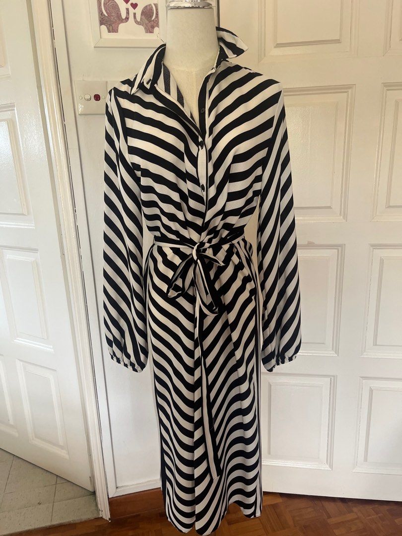 Peacocks store striped dress
