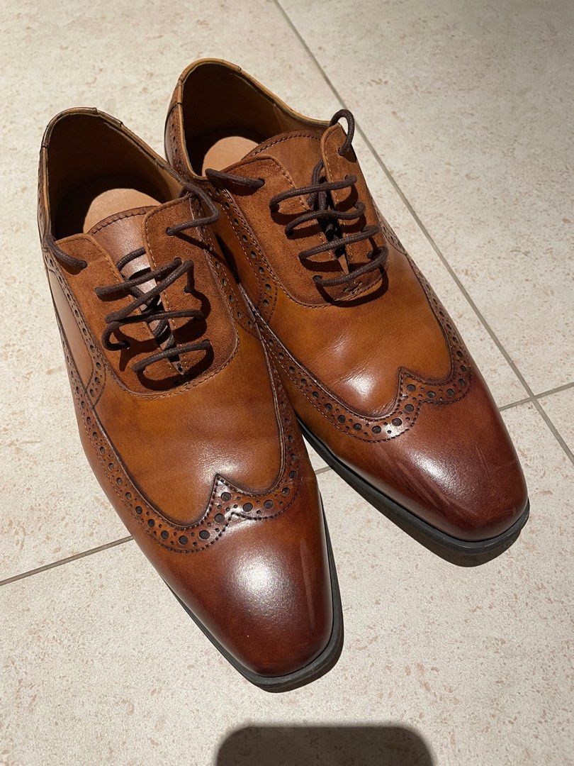 Mens brogue dress best sale shoes