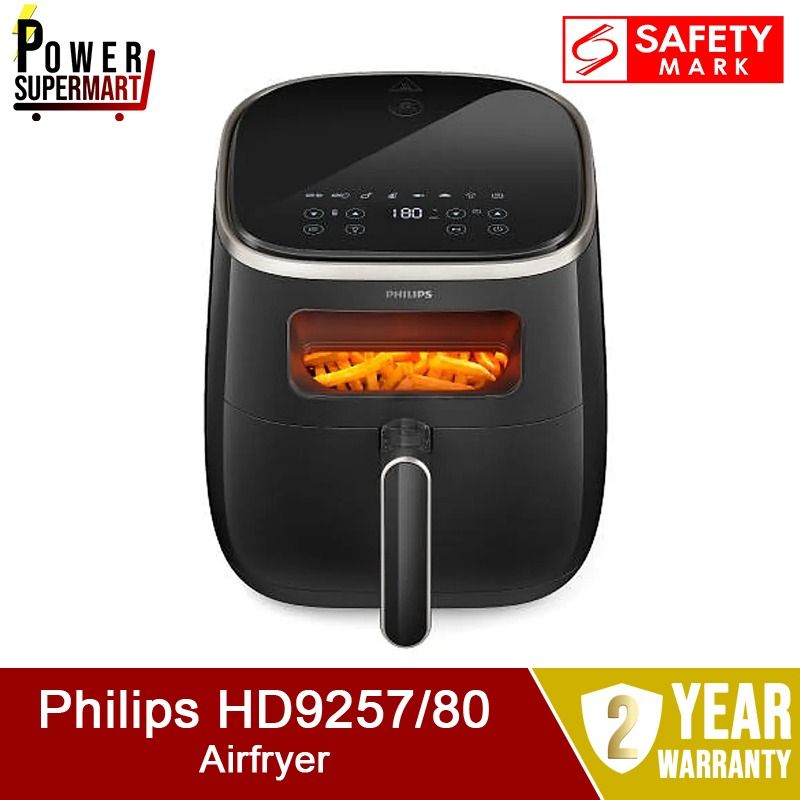 Philips HD9257/80 Airfryer. 5.6L Capacity with Digital Window and Rapid
