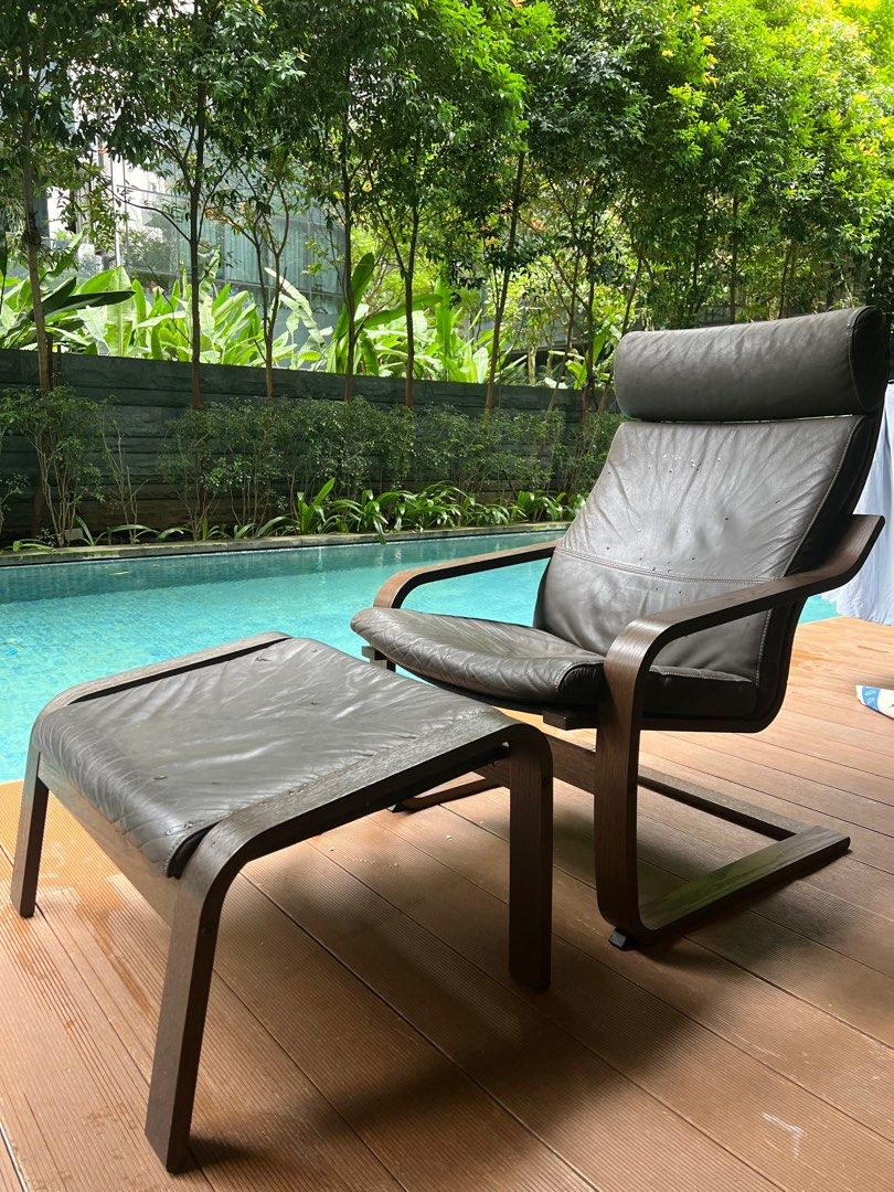 Poang chair top and ottoman