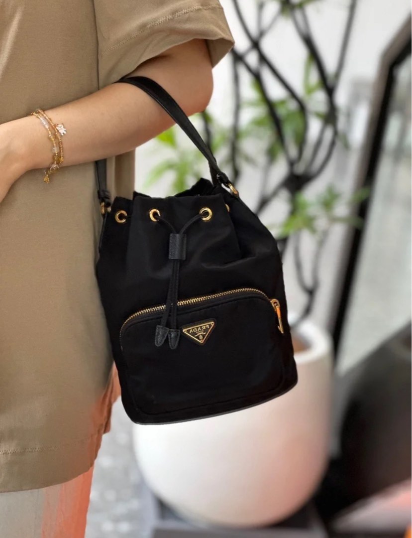 Prada nylon deals bucket wristlet