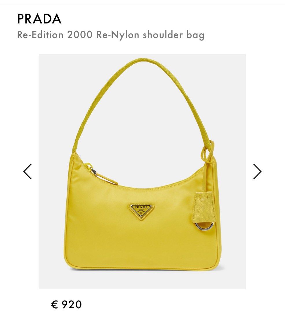 PRADA RE EDITION 2000 nylon shoulder bag, Luxury, Bags & Wallets on
