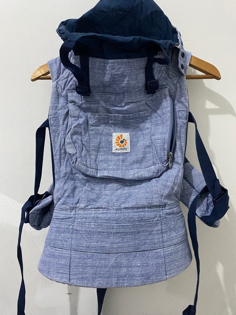 Preloved Gendongan Ergobaby Rare Vintage Blue Bayi Anak Kereta