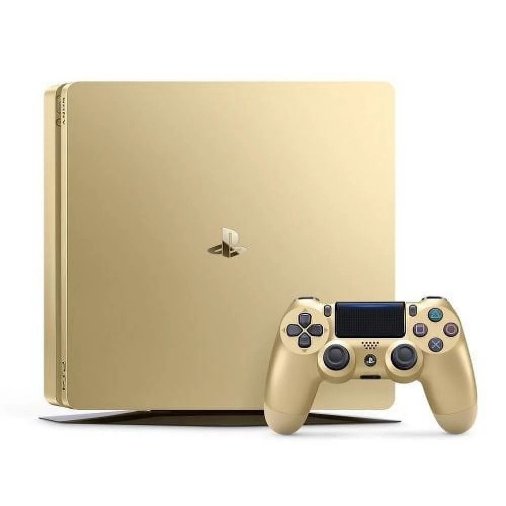 PS4 Slim的薄型主機PS4 2000型Gold 主機500GB金色連2手制(加250送9遊戲