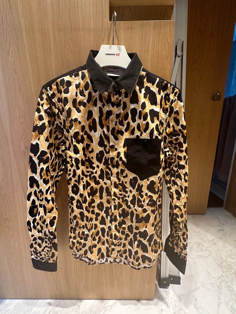 H&m mens 2025 leopard shirt