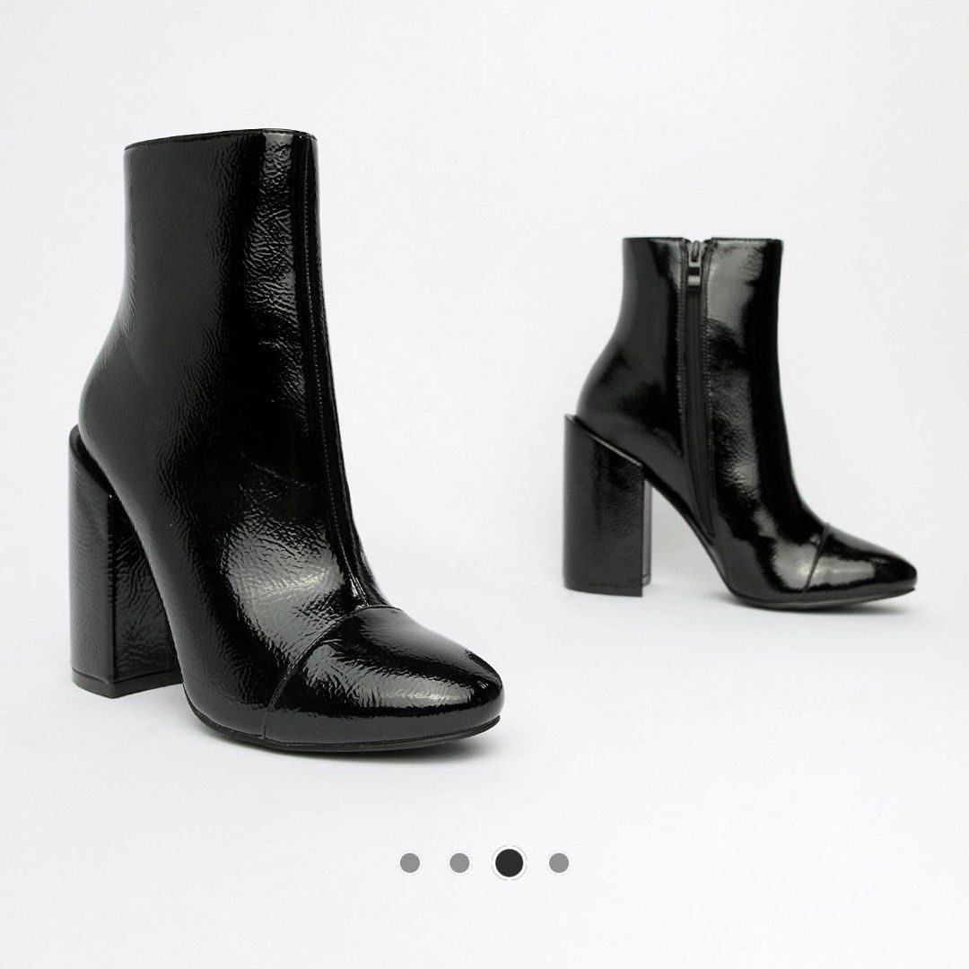 RAID patent leather healed ankle boots Women s Fashion Footwear