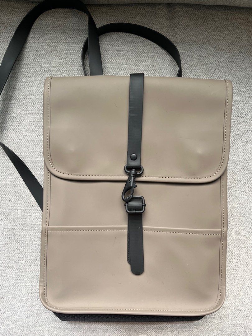 Rains khaki small backpack Men s Fashion Bags Backpacks on