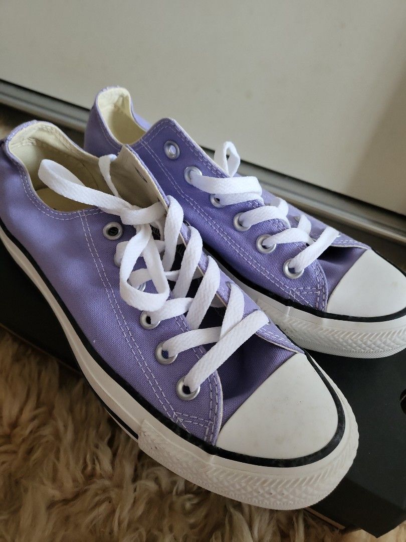 Purple low clearance top converse