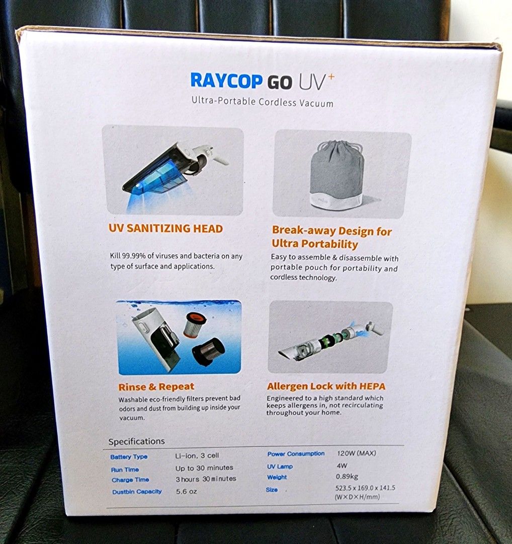 Raycop Go UV 無線除蟎機RGO-300, 家庭電器, 吸塵機＆ 家居清潔電器 