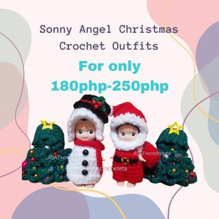 READY TO SHIP Sonny Angel Christmas Crochet Outfits