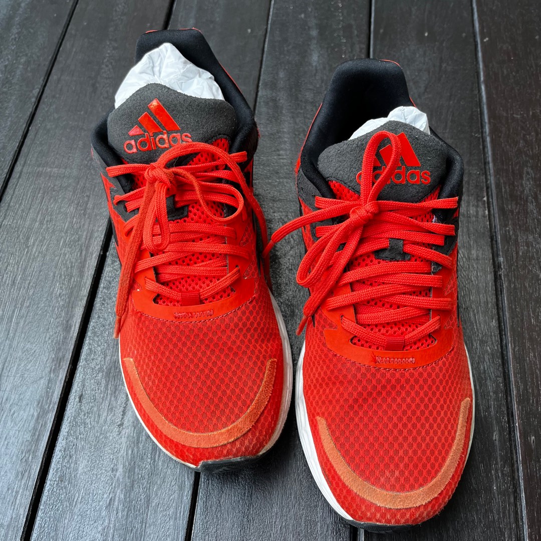 Red adidas sneakers top