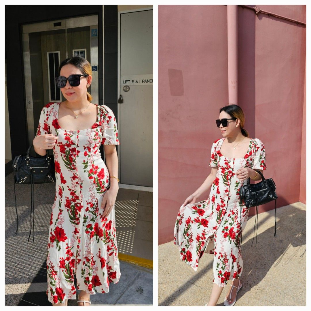 Reformation floral new arrivals maxi dress