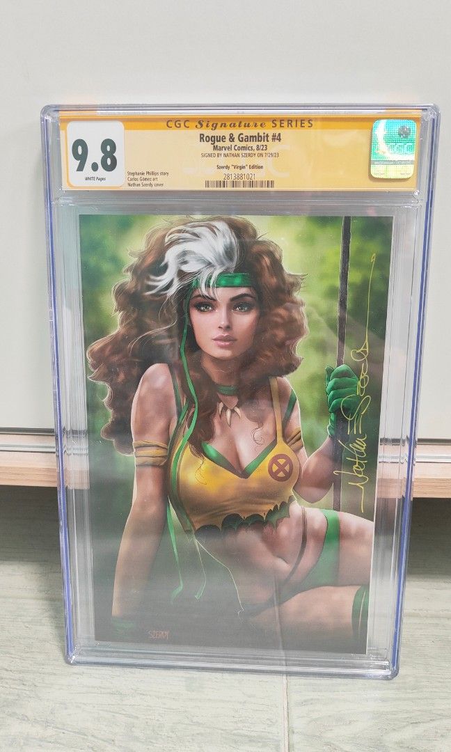 Rogue And Gambit 4 Savage Land Virgin Variant Cgc 98 Signed Nathan Szerdy Hobbies And Toys Books 