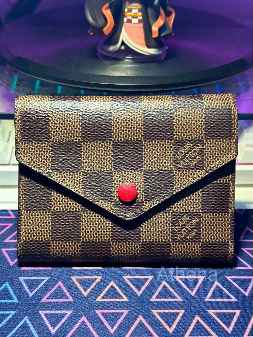  Louis Vuitton Damier Ebene Canvas Victorine Cartera N41659  Rojo, Rojo - : Ropa, Zapatos y Joyería