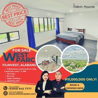 Rush Sale Spacious Bi-Level 2 Bedroom Unit at Alabang West Parc, Filin