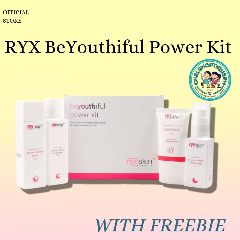 RYX BeYouthiful Power Kit (Category: Face Care) located in Manila. Submitted by chelshoptiqueph (Listing ID 1265383879, Image 1). Description: COMEBACK IS REAL! 450PHP pa din SRP ‼️🤍 MEET OUR BABY, MY FAVORITE BABY!!! BEYOUTHIFUL “POWER” KIT ✨ Share ko lang pala since yung molde ng packaging natin ay sarili natin yan, pinagawa ko yan para sa Power Kit talaga... 🤍 Nagulat kami. Sabi ko dapat 60ml lang yung FACIAL WASH & TONER. Pero pagdating sa 