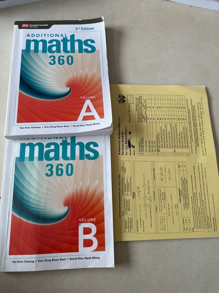 Sec 4 A Maths text volume A and B, Hobbies \u0026 Toys, Books \u0026 Magazines, Assessment Books on Carousell
