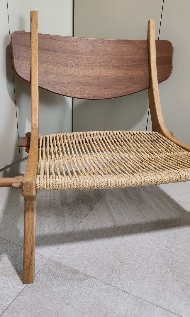 Timber Rope Seat Spain Designer Rope Seat Wooden Chair, Furniture & Home Living ...