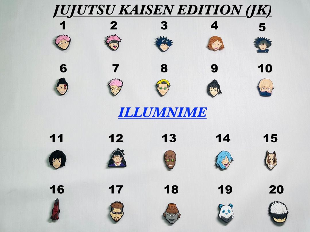 [LOCAL SG STOCKS] Jujutsu Kaisen / Naruto / Anime Jibbitz / Crocs Shoe  Charms