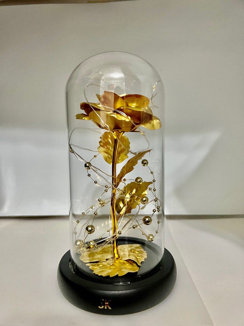 Glass outlet plated rose