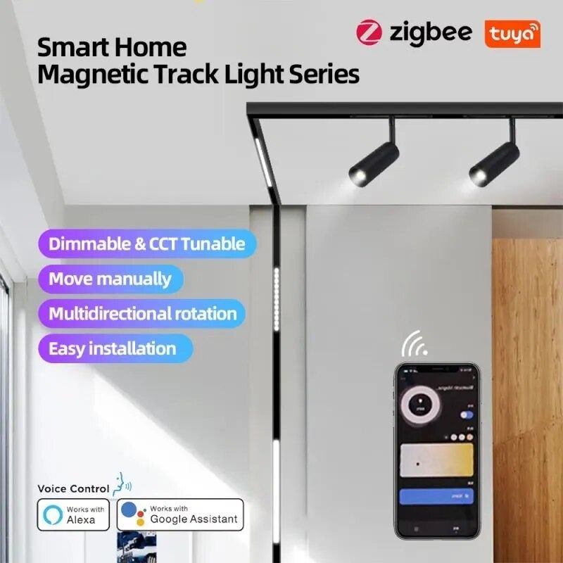 Smart Track Lights Changeable Rail Tuya APP Control Smart