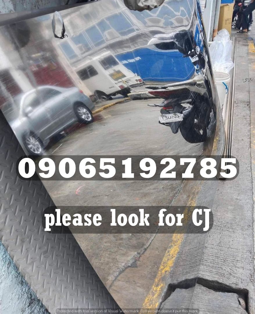 stainless sheet mirror (Category: Construction Tools & Equipment) located in Makati City. Submitted by claire_joy (Listing ID 1265379147, Image 1). Description: CONTACT DETAILS: 📌0-9-0-6-5-1-9-2-7-8-5 please look for CJ. 🧭LOCATION: 📍Manila Mayhaligue St. Abad Santos Manila 📍Cavite Centennial Rd Kawit Cavite note: price may change without prior notice..